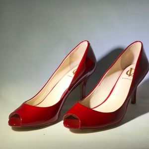 Vince Camuto Signature Red Patent Leather Pumps